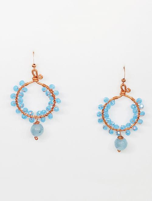 blue metal hoop earring - 16676313 - Very Small Image - 1