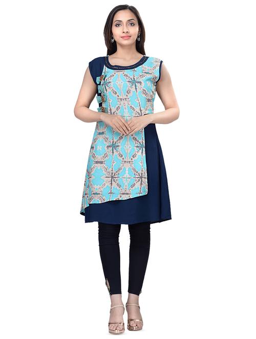 printed a-line kurta - 16676419 - Very Small Image - 1