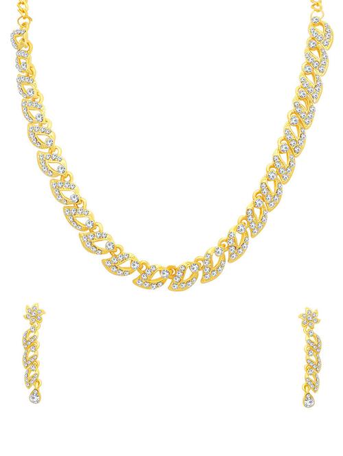 yellow metal necklaces and earring - 16678678 - Very Small Image - 1