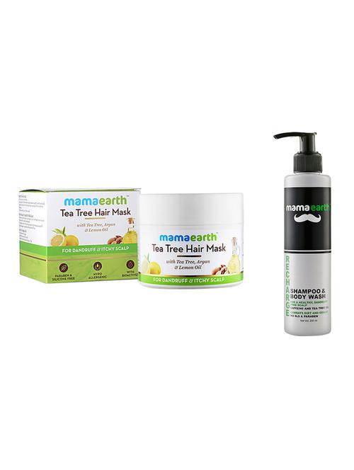 anti dandruff tea tree hair mask with tea tree and lemon oil for danrduff control and itch treatement, 200ml - 16679521 - Very Small Image - 1