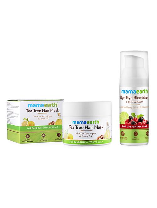 anti dandruff tea tree hair mask with tea tree and lemon oil, 200ml and bye bye blemishes  50 ml - 16679533 - Very Small Image - 1