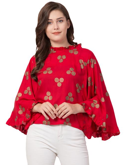 women's ruffle mock neck top - 16681338 - Very Small Image - 1