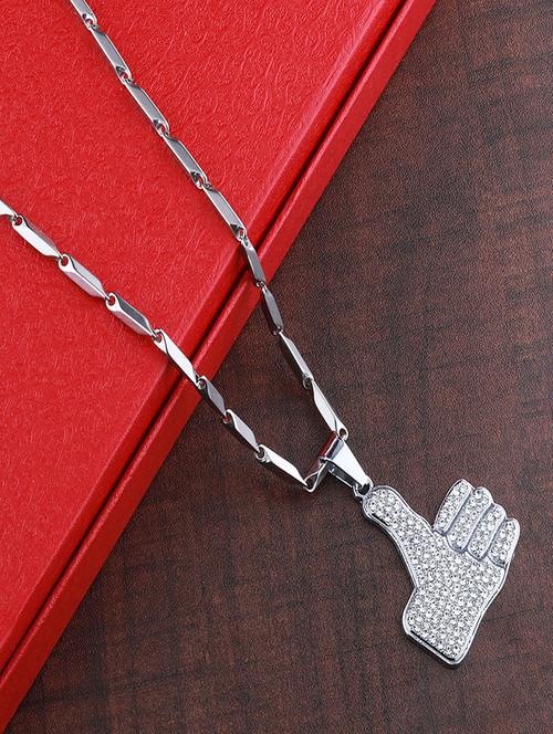 Silver Metal Pendant - 16681423 - Very Small Image - 1