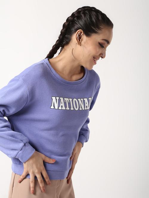 round neck solid wool blend pullover - 16681600 - Very Small Image - 1