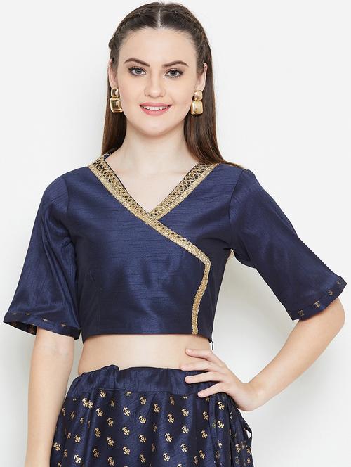 embroidered  crop blouse - 16682586 - Very Small Image - 1