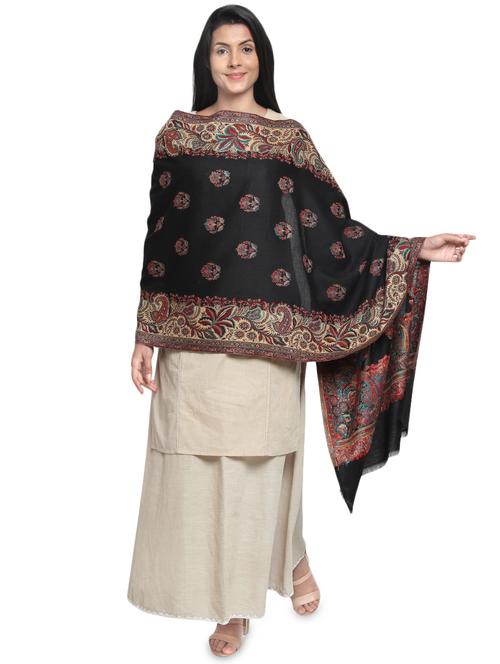 floral woolen shawl - 16682668 - Very Small Image - 1