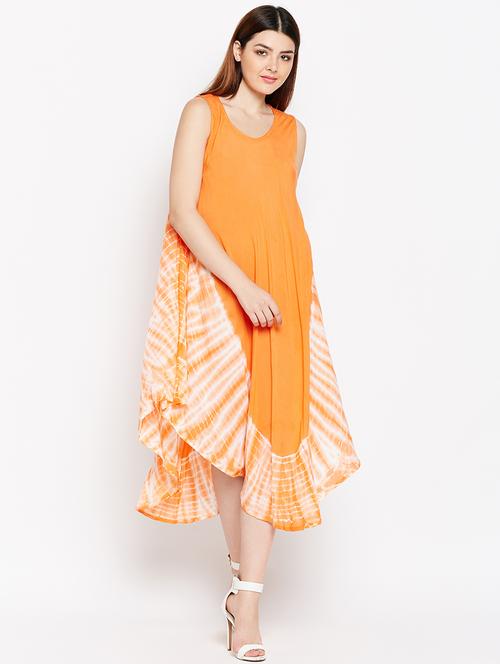 round neck tie & dye tent dress - 16684580 - Very Small Image - 1