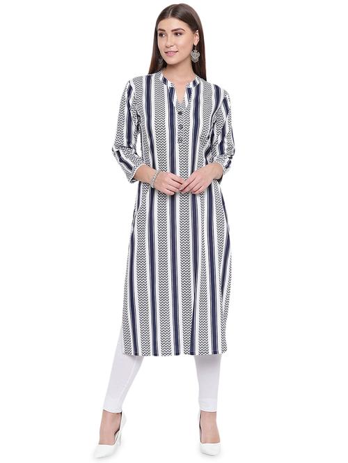 striped straight kurta - 16685195 - Very Small Image - 1
