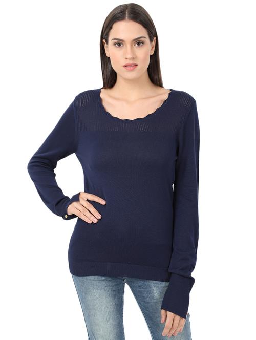 scoop neck solid pullover - 16690959 - Very Small Image - 1