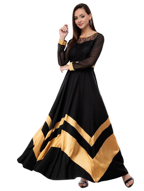 boat neck color block gown - 16693216 - Very Small Image - 1