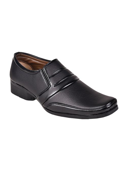 black leatherette slip ons - 16694088 - Very Small Image - 1