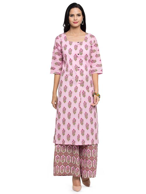 floral print kurta palazzo set - 16694872 - Very Small Image - 1