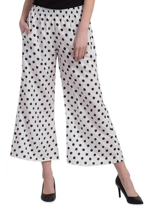 high rise pocket detail polka dots palazzo - 16695601 - Very Small Image - 1