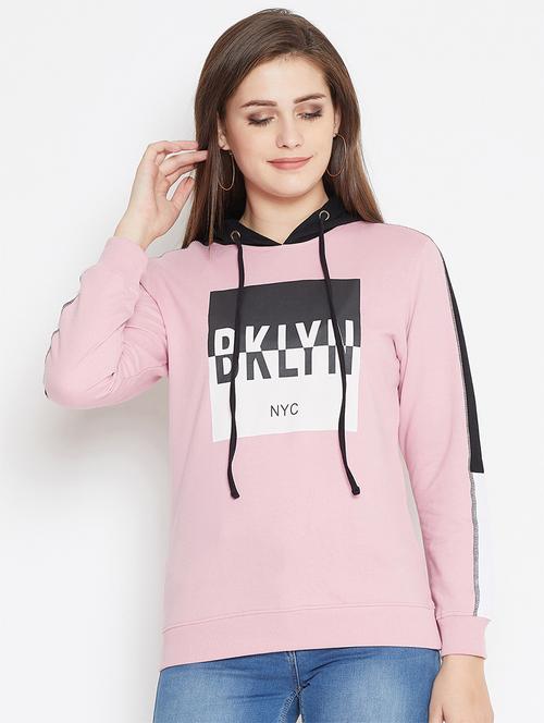 hooded neck graphic fleece sweatshirt - 16695644 - Very Small Image - 1