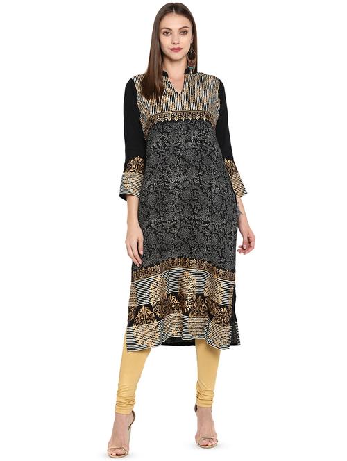 women's straight kurta - 16696304 - Very Small Image - 1