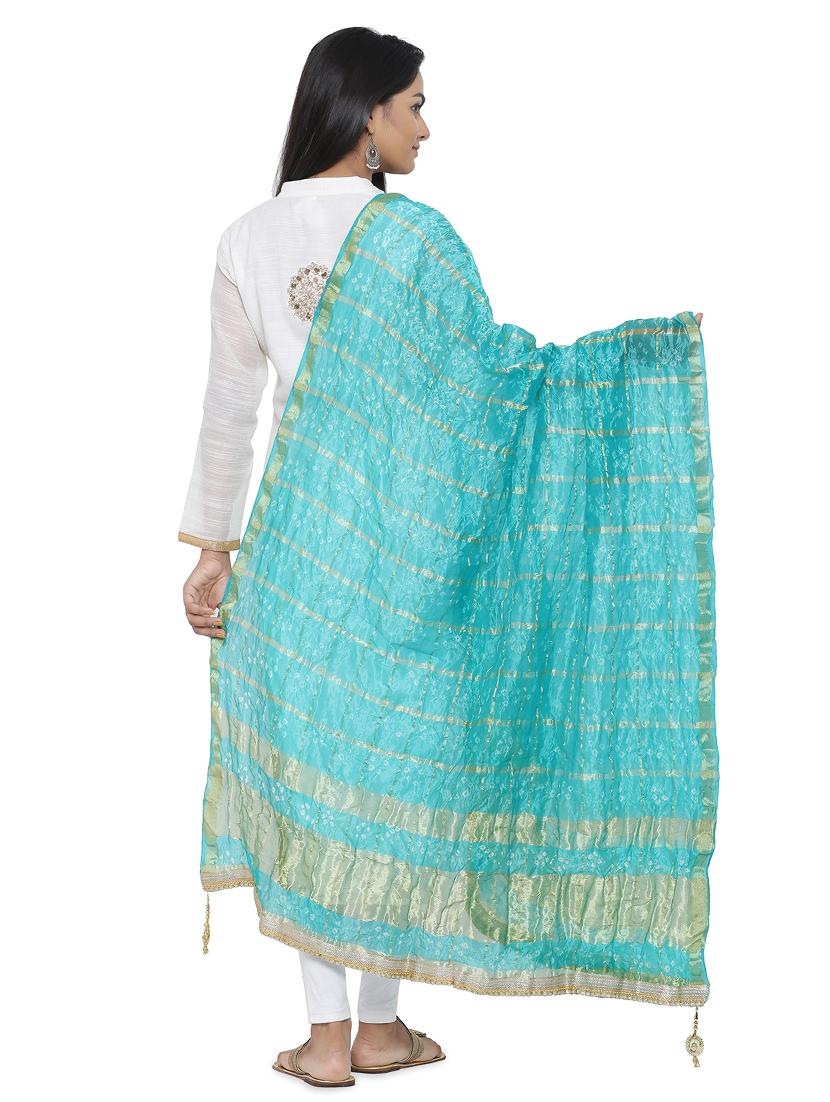 gota patti bandhani dupatta - 16698268 - Zoom Image - 2