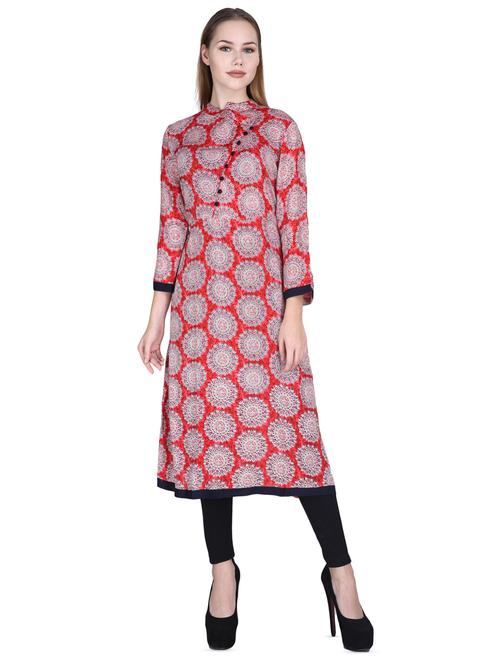 printed a-line kurta  - 16698646 - Very Small Image - 1
