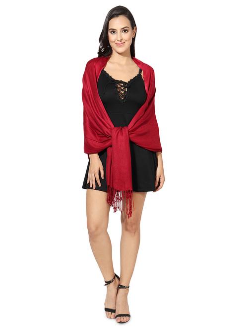 red viscose stole - 16698862 - Very Small Image - 1