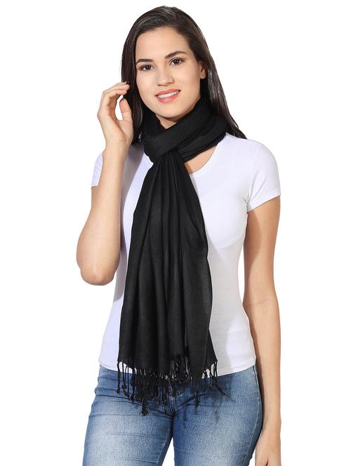 black viscose stole - 16698881 - Very Small Image - 1