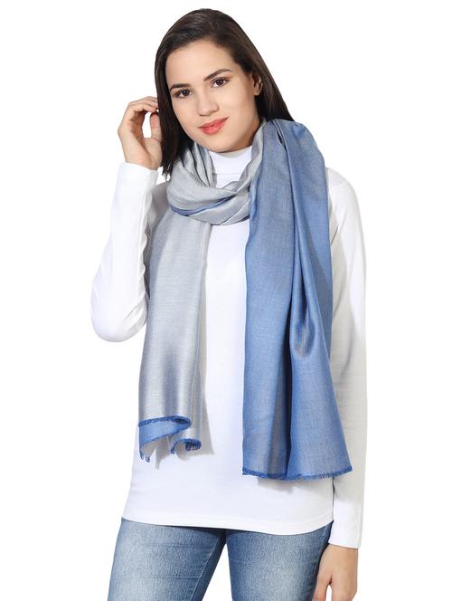 blue modal silk stole - 16698892 - Very Small Image - 1
