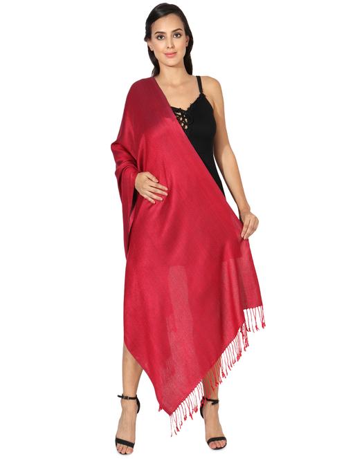 red viscose stole - 16698925 - Very Small Image - 1