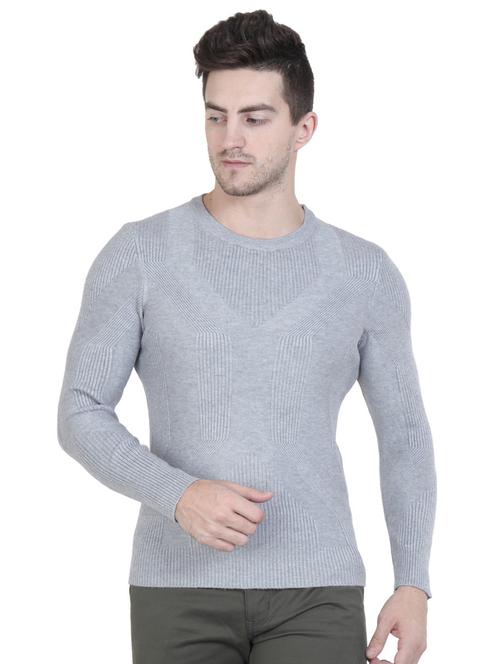 grey self design pullover - 16698965 - Very Small Image - 1
