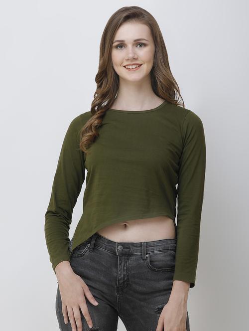 round neck asymmetric top  - 16698999 - Very Small Image - 1