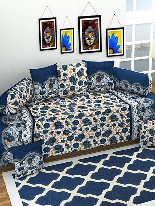 comfy polycotton 8 pcs diwan sets - 16699327 - Very Small Image - 1