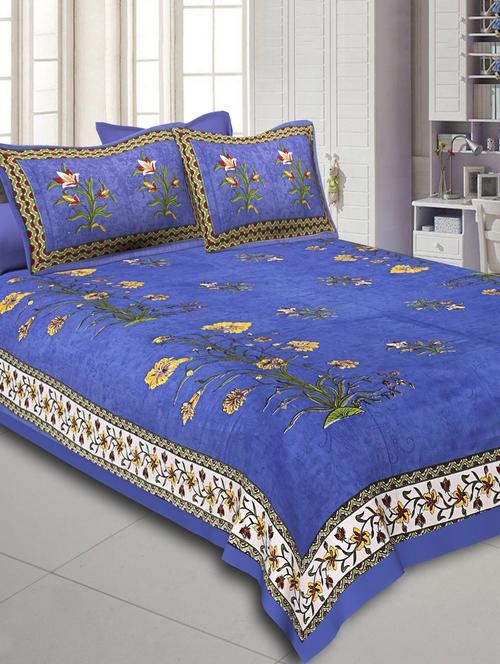 jaipuri printed king size bedsheet - 16699426 - Very Small Image - 1