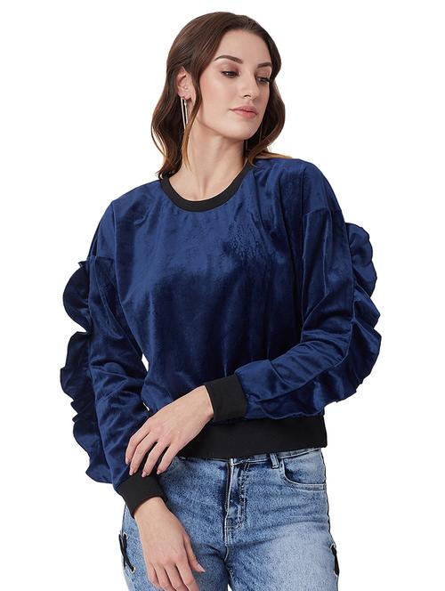ruffle sleeved ribbed sweatshirt - 16700023 - Very Small Image - 1