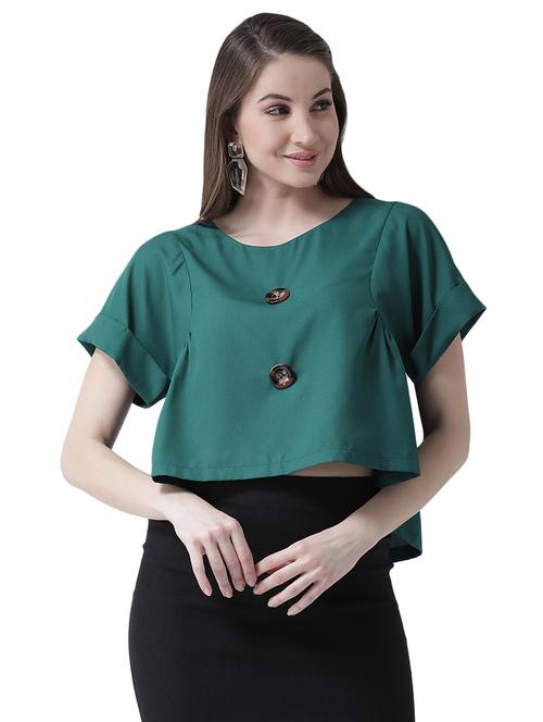 round neck crop top - 16700751 - Very Small Image - 1