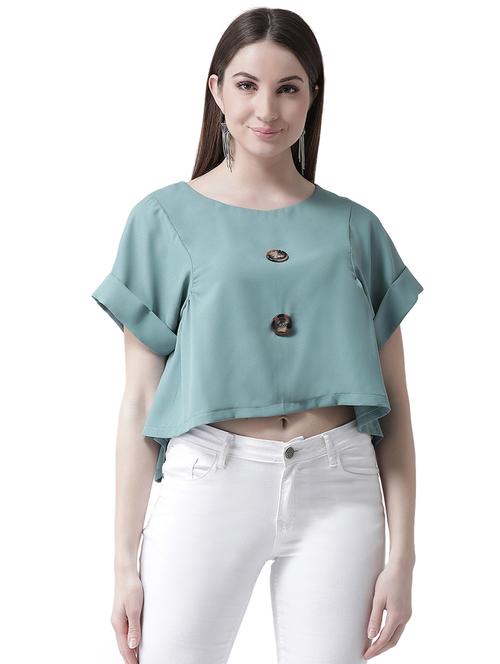 round neck crop top - 16700752 - Very Small Image - 1