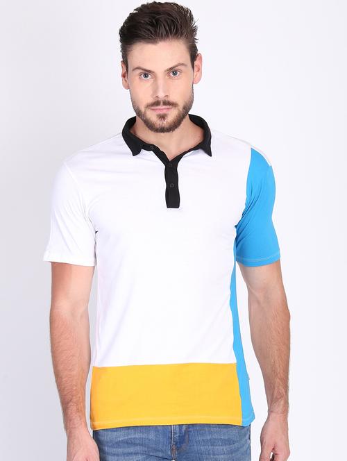 white color block t-shirt - 16700853 - Very Small Image - 1