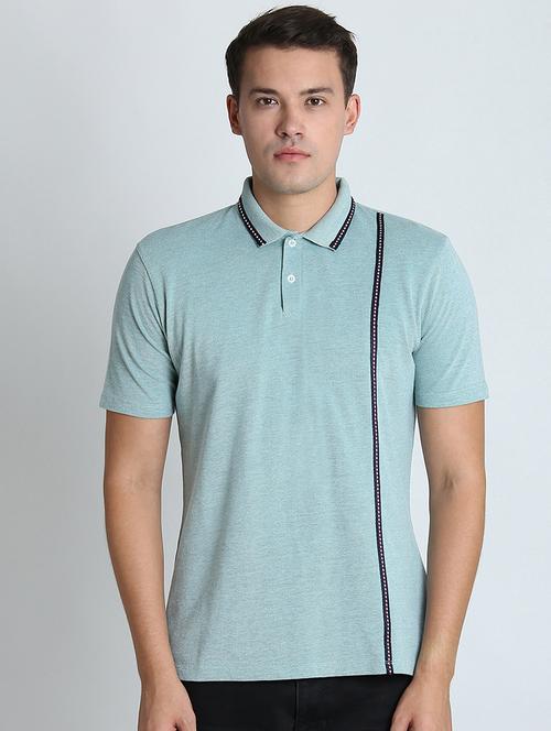 blue taped polo t-shirt - 16700860 - Very Small Image - 1