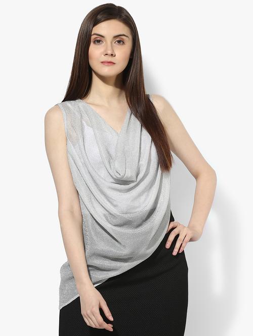 cowl neck sheer top  - 16701477 - Very Small Image - 1