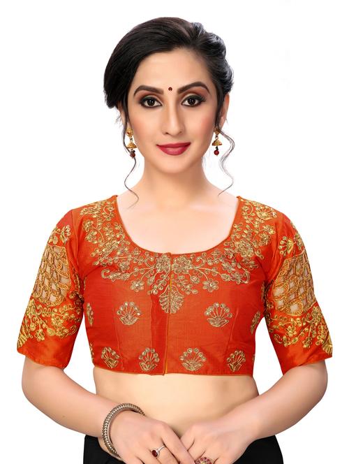 solid embroidered blouse - 16703393 - Very Small Image - 1