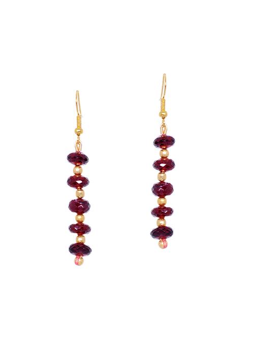 red silver drop earring - 16703481 - Very Small Image - 1