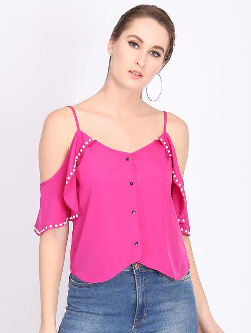 cold shoulder embellished top  - 16705002 - Very Small Image - 1