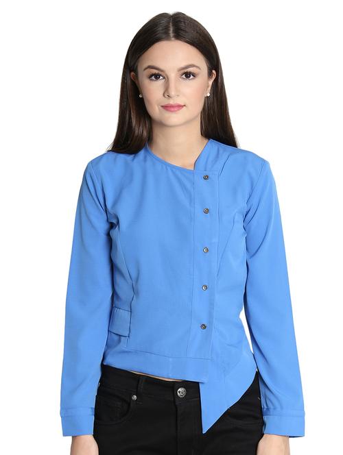 long sleeved asymmetric shirt - 16705066 - Very Small Image - 1