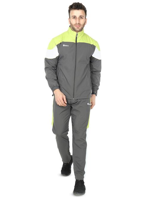 grey color block track suit - 16706741 - Very Small Image - 1