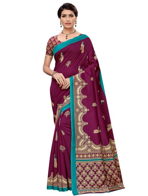 conversational printed bhagalpuri saree with blouse - 16708059 - Very Small Image - 1