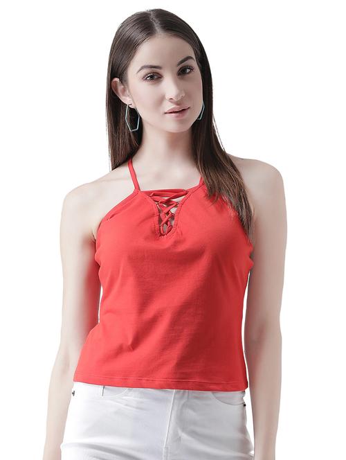 criss cross detail halter neck top  - 16708347 - Very Small Image - 1