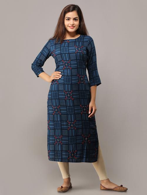 printed straight kurta - 16708834 - Very Small Image - 1
