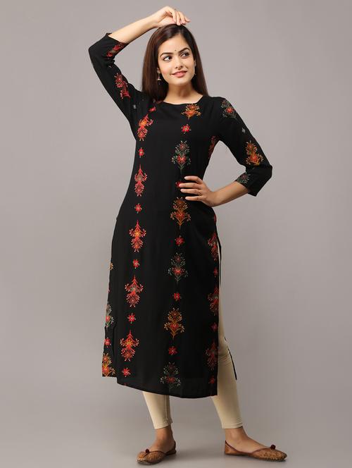 printed straight kurta - 16708839 - Very Small Image - 1