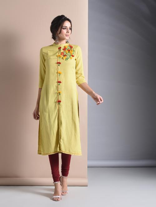 tassels detail straight kurta - 16708850 - Very Small Image - 1