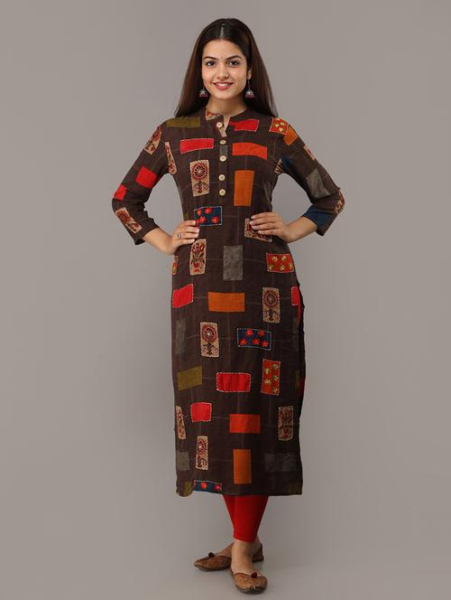 printed straight kurta - 16708859 - Very Small Image - 1