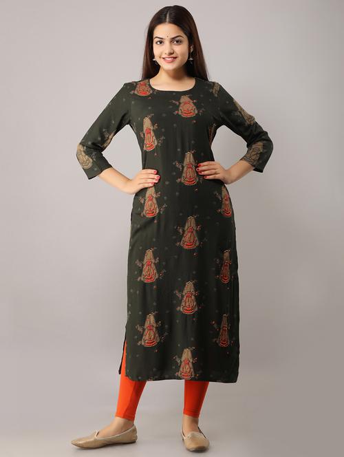 printed straight kurta - 16708875 - Very Small Image - 1