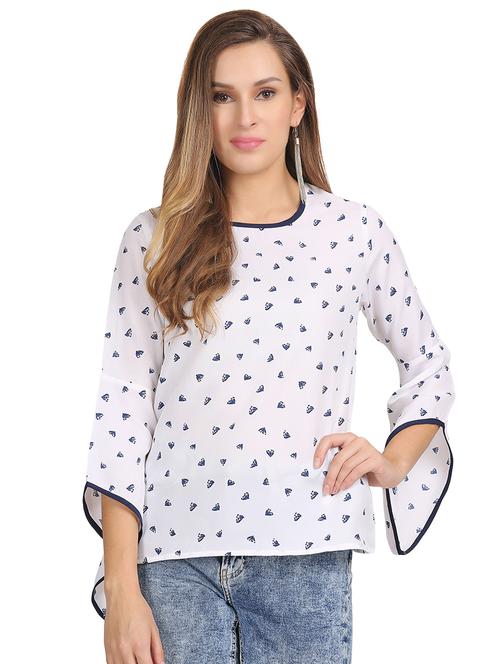 women's straight round neck top - 16711053 - Very Small Image - 1