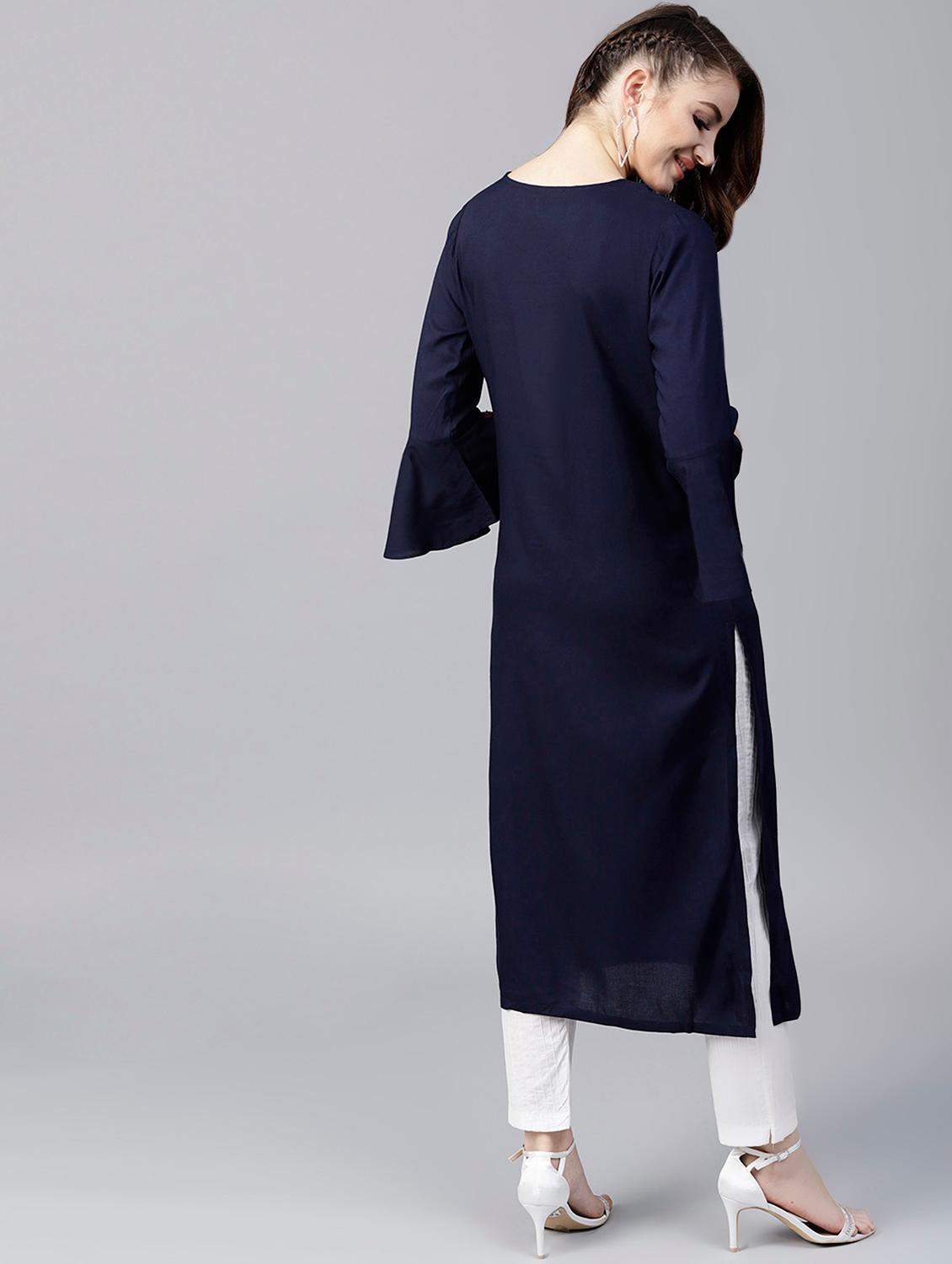 women's straight kurta - 16711071 - Standard Image - 2