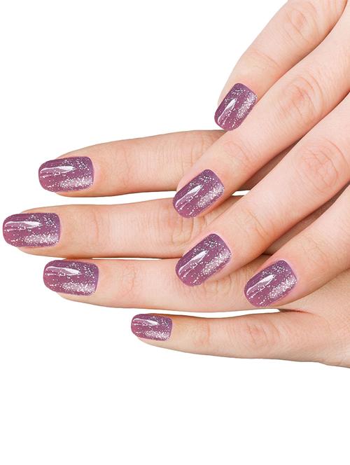 hand made /hand painted/hand crafted customised -glitter with color press on gel nails-with extensions and glitter nail art - 16713156 - Very Small Image - 1